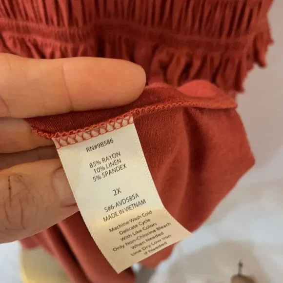 NWT Ava James Tiered MIDI Cotton Boho Dress - Picture 7 of 7